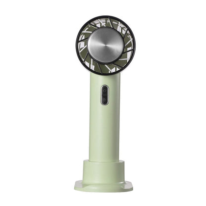 "Compact portable handheld air cooling fan, minimalist design with powerful cooling, perfect for travel and home use."