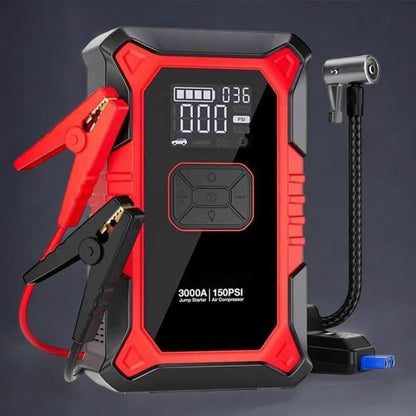 Compact Car Jump Starter with Inflator and USB Charger - Luxivelle
