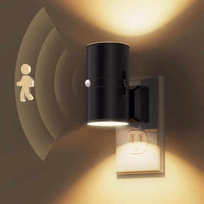 "Contemporary LED wall lamp with dual lighting modes, sleek modern design, emits soft glow, energy efficient for home decor."