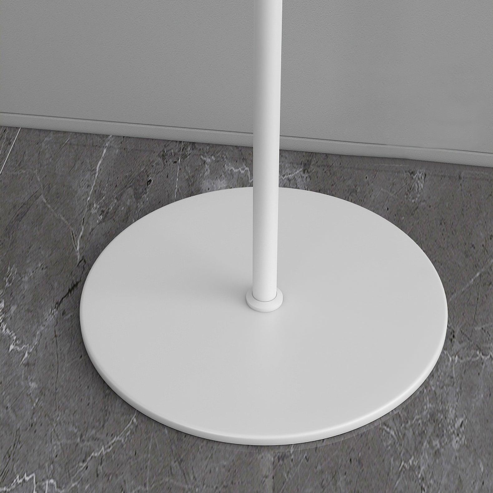 "Contemporary metal and acrylic floor-standing lamp with sleek lines, modern flair, perfect for home decor lighting."