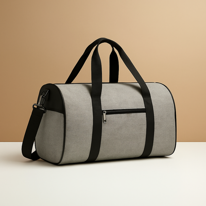 Convertible suit and duffle bag for men with wrinkle-free garment storage, water-resistant Oxford fabric, and multiple carrying options for travel.