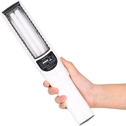 Cordless UVB lamp for at-home skin therapy, medium 5x2" area, LED screen, non-invasive treatment for psoriasis and eczema.