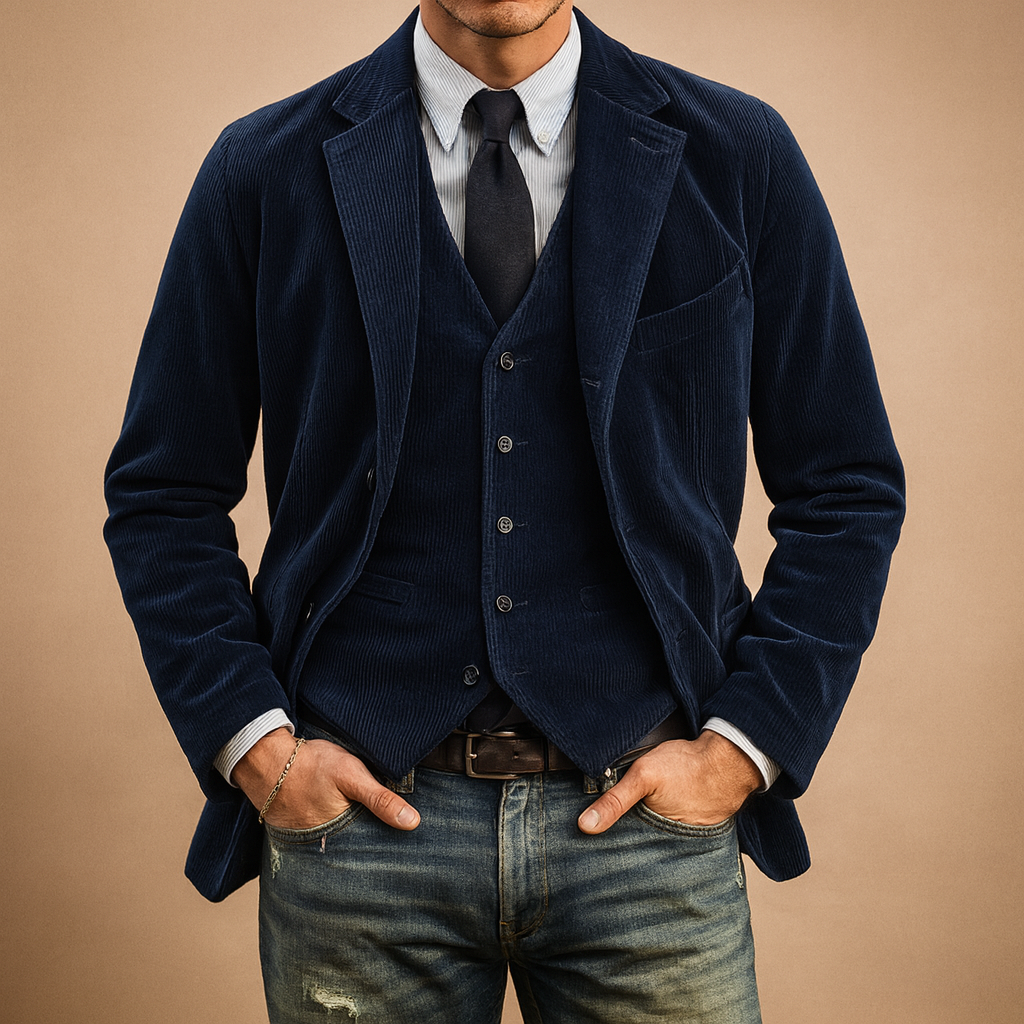 Rugged Mens Corduroy Blazer