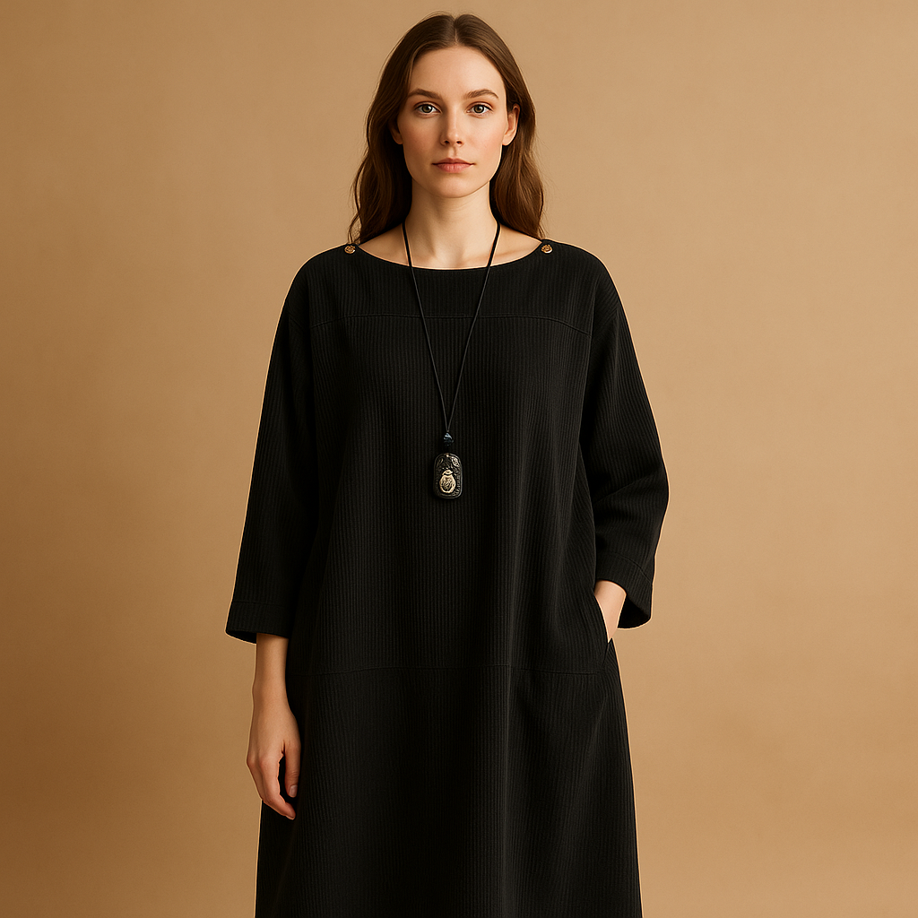 Casual Women's Short Sleeve Cotton Dress - Luxivelle