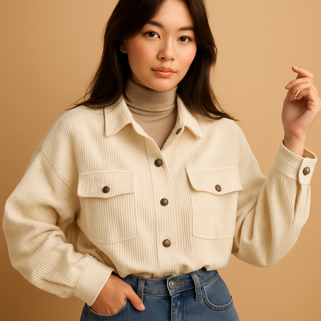 Stylish Women's Cotton Summer Jacket - Luxivelle