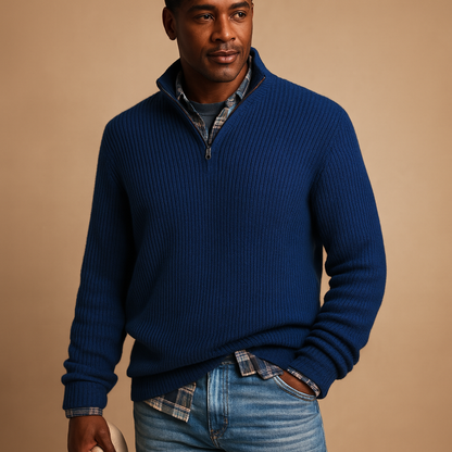 Warm Crew Neck Men's Sweater - Luxivelle