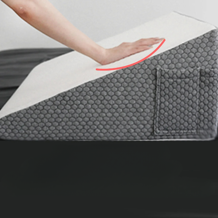 Contoured Support Neck Pillow – Comfort Foam Wedge Cushion