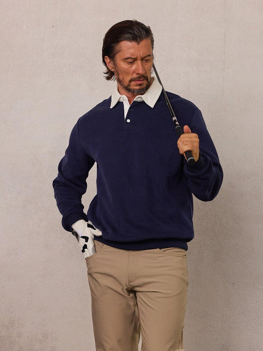 Classic Men's Golf Collar Sweatshirt - Luxivelle