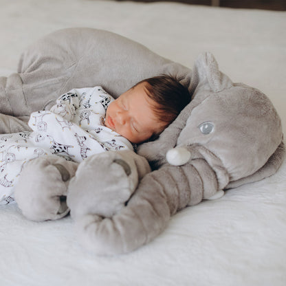 Soft Elephant Cushion for Baby and Toddler Comfort