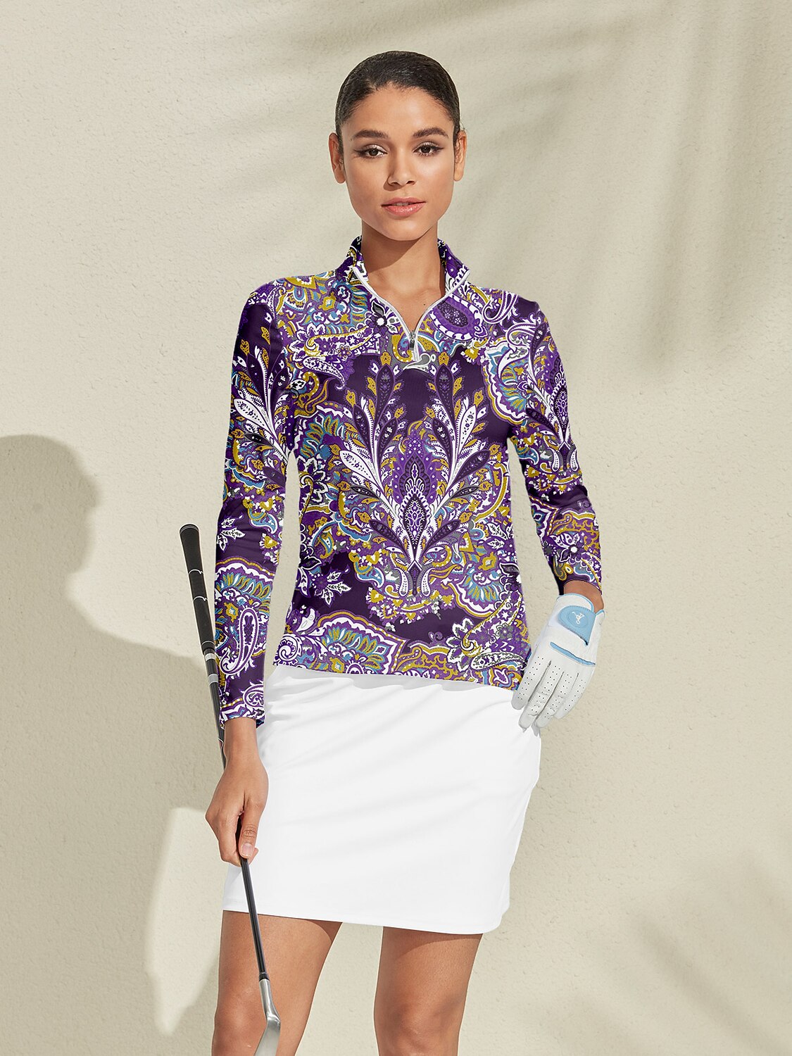 Women's Lightweight Golf Quarter Zip Shirt UPF 50+