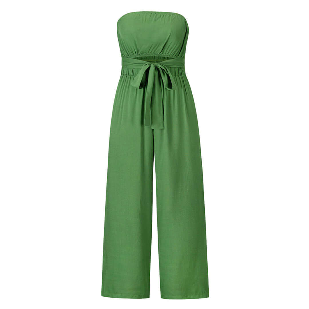 Sleeveless Summer Jumpsuit with Stretchy Waist