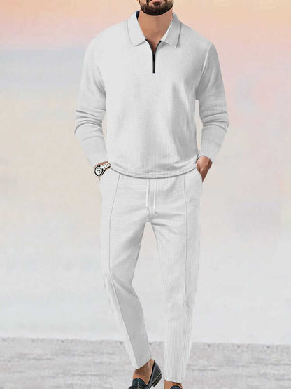 Comfortable Textured 2 Piece Pajama Set