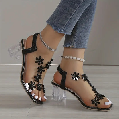 Women's Glamorous Gemstone High Heel Sandals