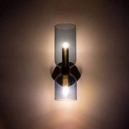 Stylish Double Glass LED Wall Light Fixture