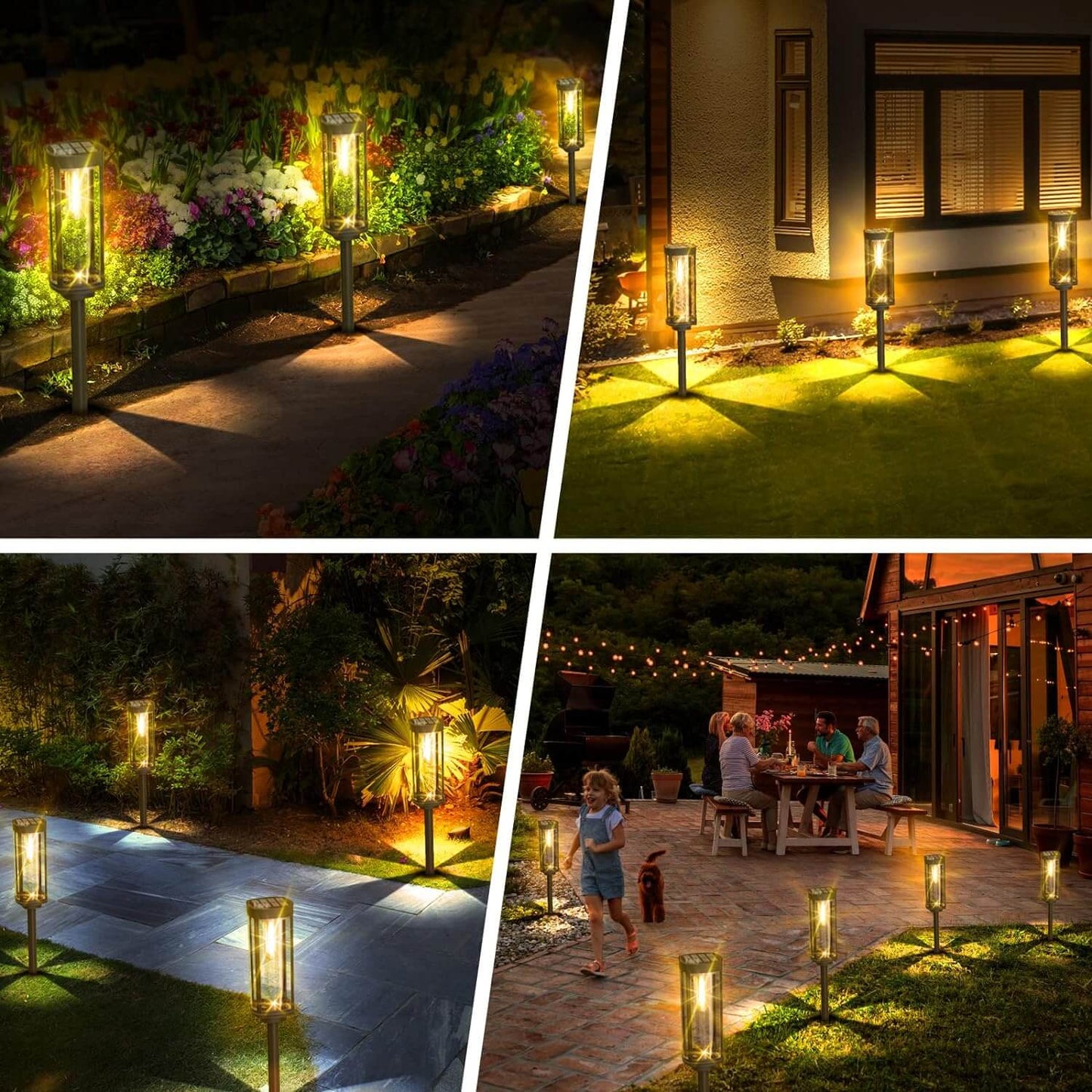 Bright Outdoor Solar Powered Yard Lamp