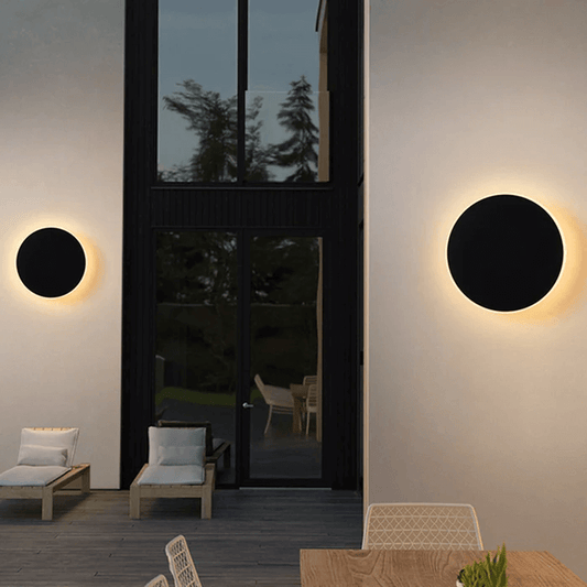 Circular Stainless Steel Outside Security Lamp - Luxivelle