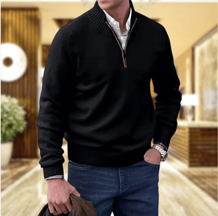 Cozy Men's Crew Neck Wool Sweater