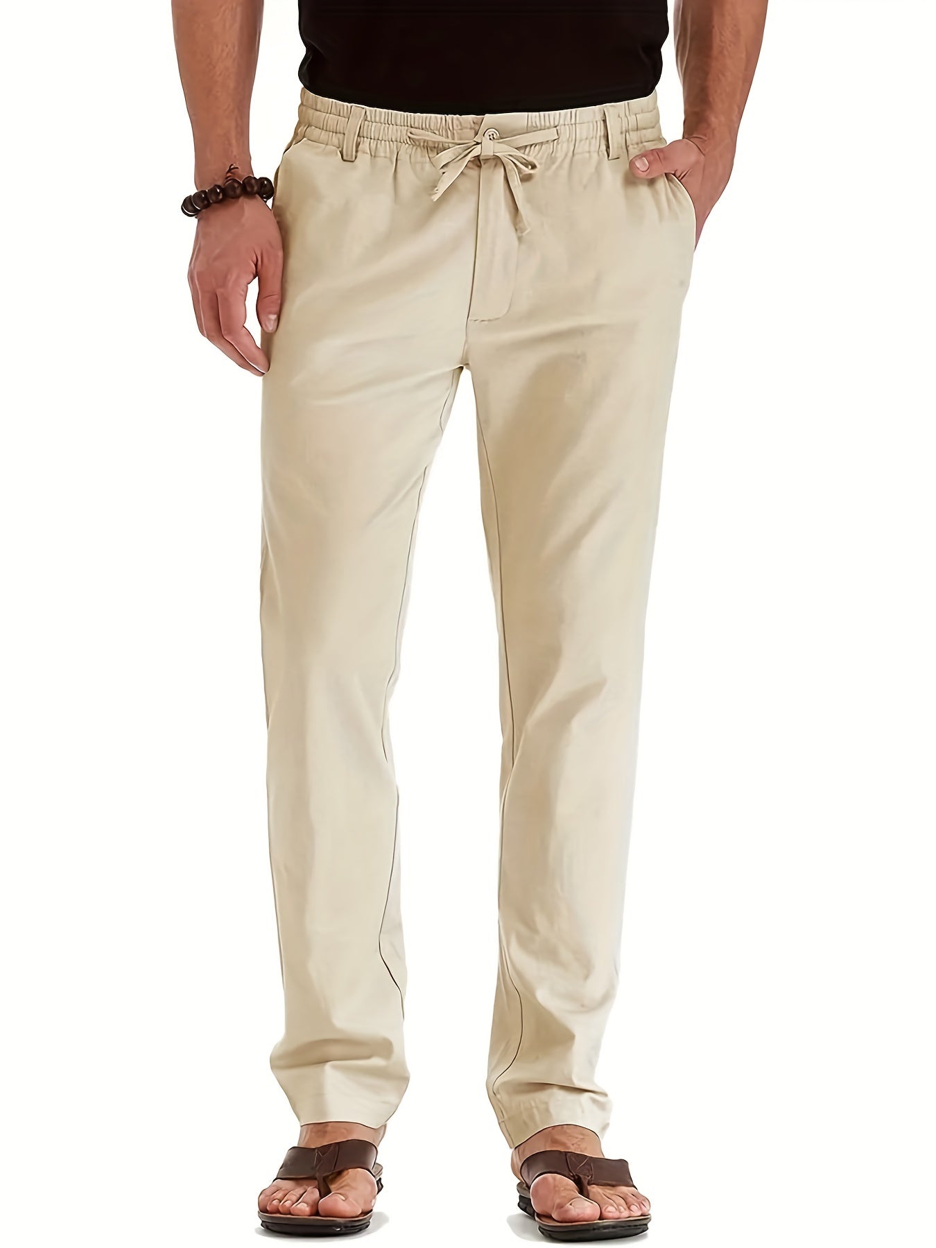 Men's Fitted Elastic Waist Pants