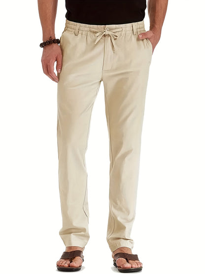 Men's Fitted Elastic Waist Pants