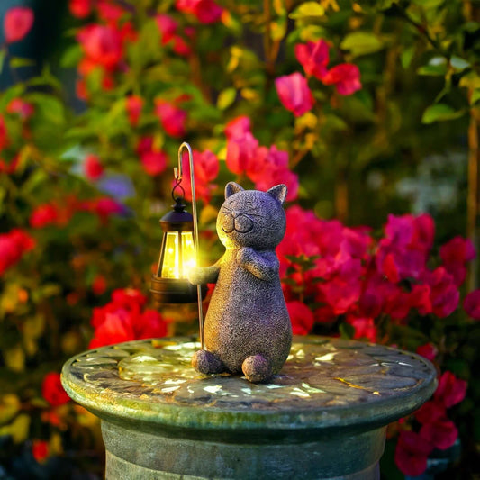 Colorful LED Cat Outdoor Decor Statue - Luxivelle