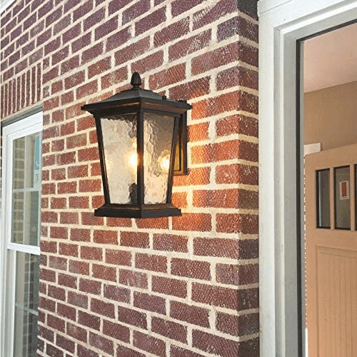 Rustic Weatherproof Exterior Wall Light, Glass Cover