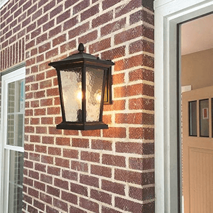 Rustic Weatherproof Exterior Wall Light, Glass Cover