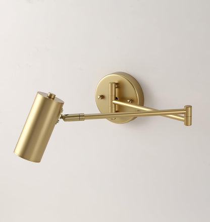 Flexible Brushed Steel LED Wall Light with Arm