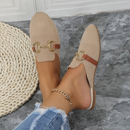 Ladies Comfortable Buckle Flat Sandals