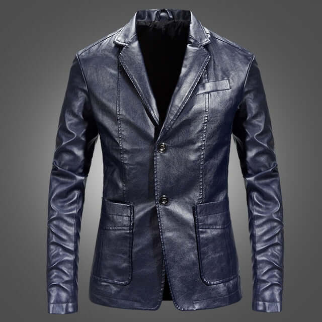 Stylish Men's Fitted Leather Jacket