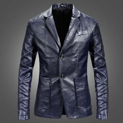 Stylish Men's Fitted Leather Jacket