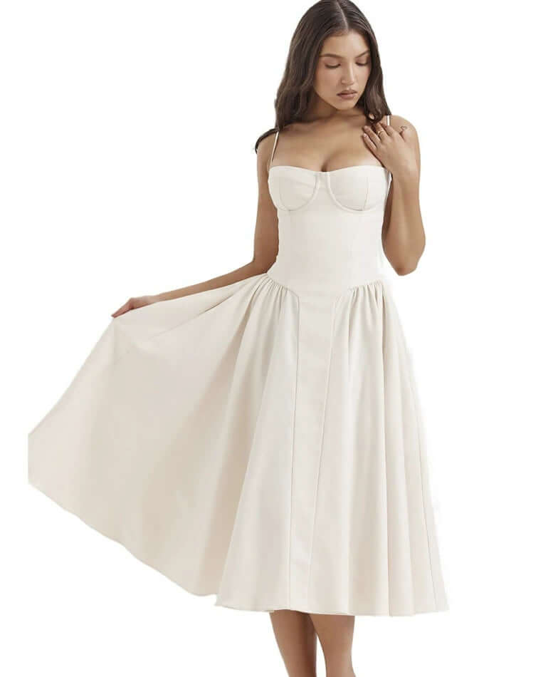 Ladies' Chic Corset Waist Dress - Luxivelle