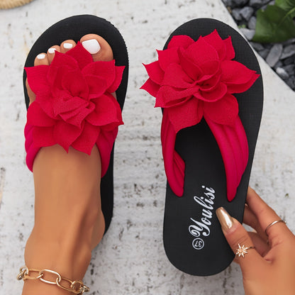 Colorful Floral Flip Flop Sandals