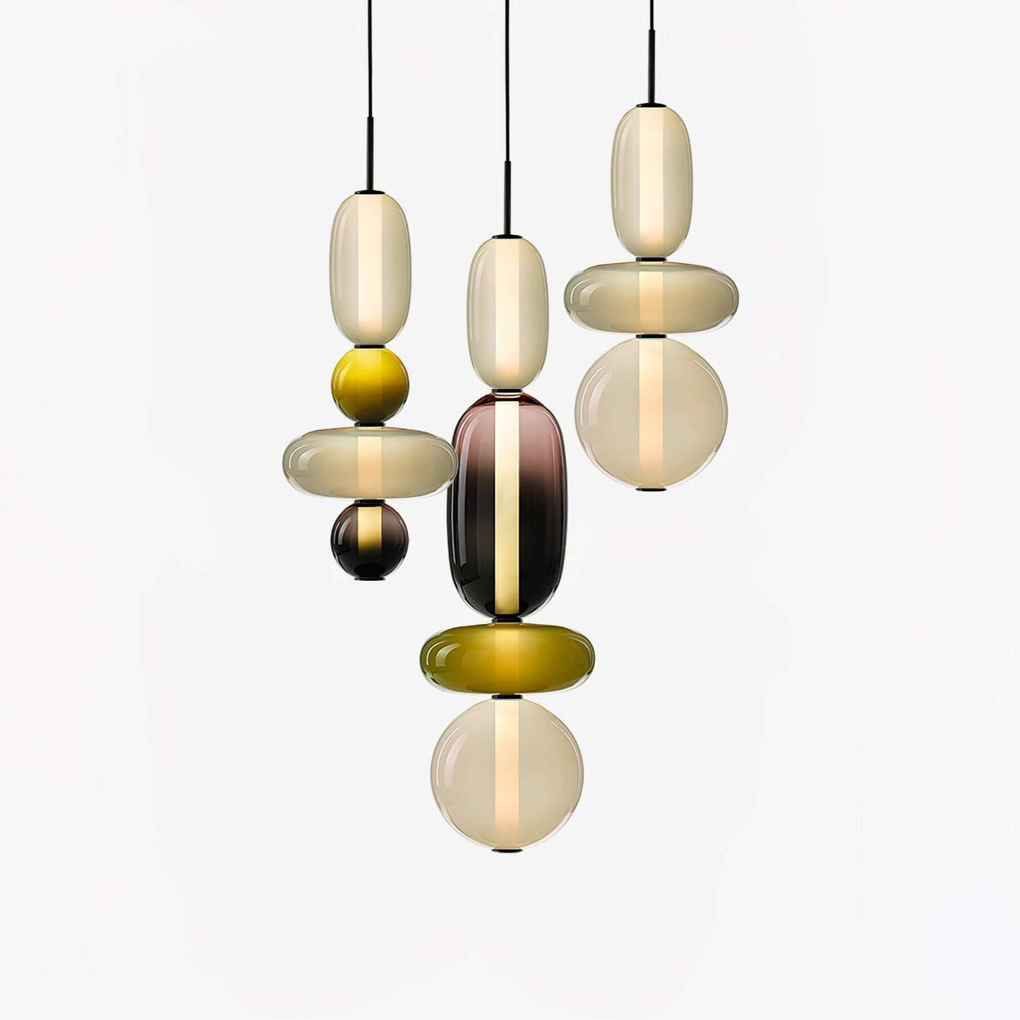 Vibrant Glass Drop Ceiling Light