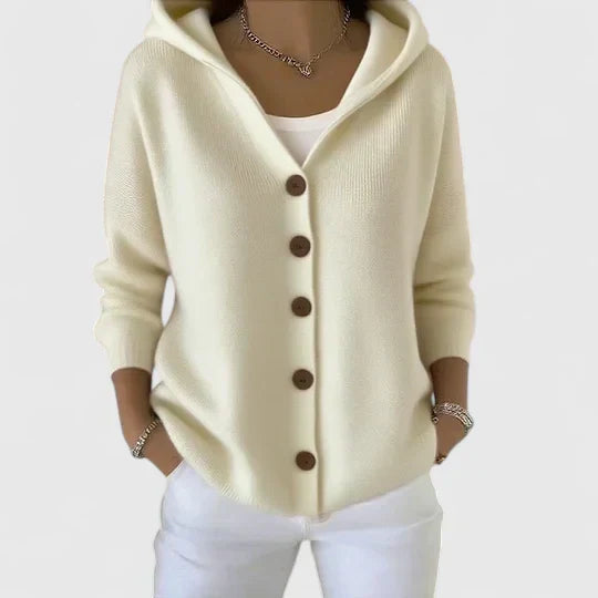Ladies' Zip-Up Hooded Sweater Cardigan