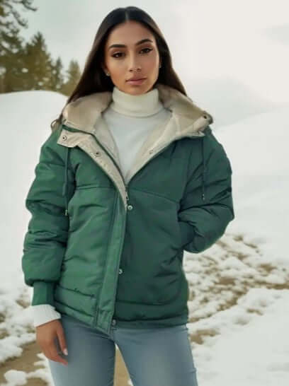 Warm Women's Hooded Fleece Coat