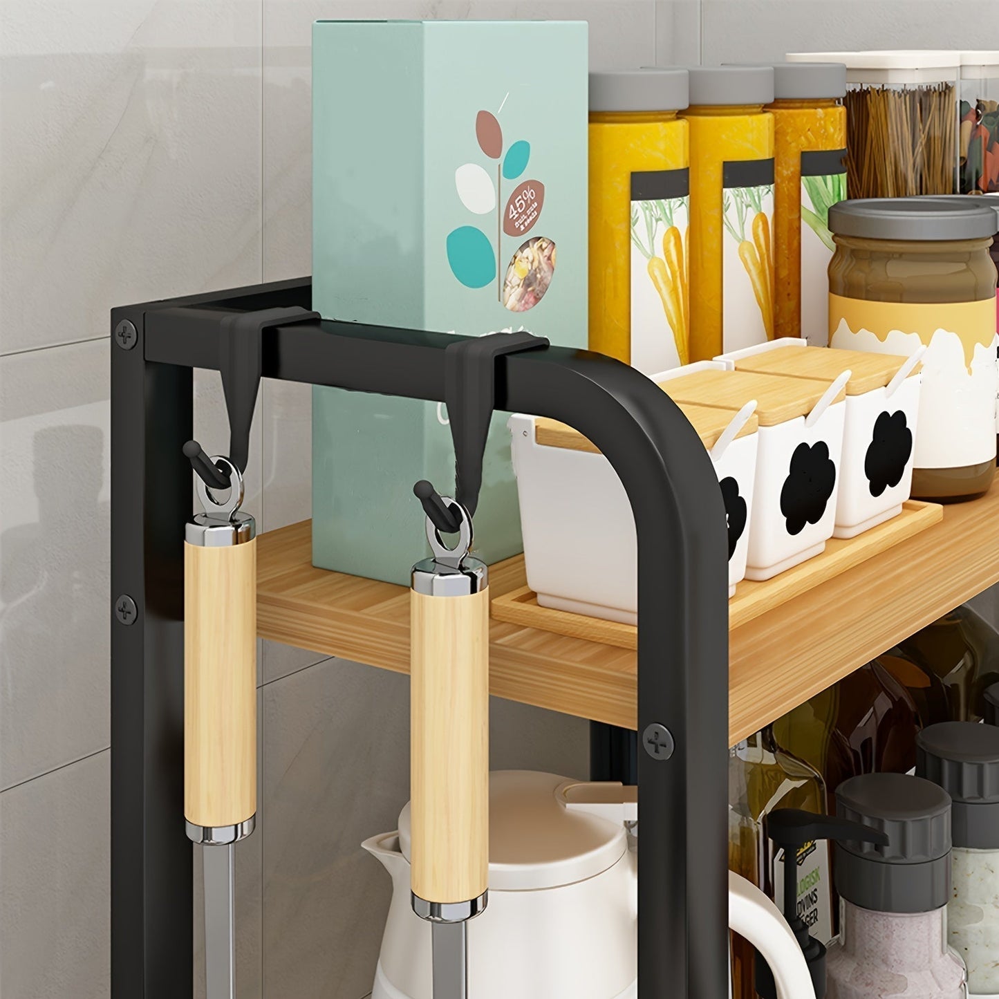 Space Saving Metal Kitchen Storage Shelf