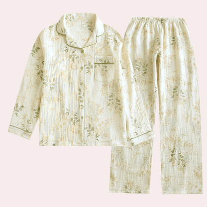 Ladies' Pretty Print Pajama Set - Luxivelle