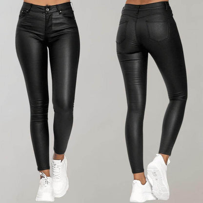 Ladies Genuine Leather Trousers - Luxivelle