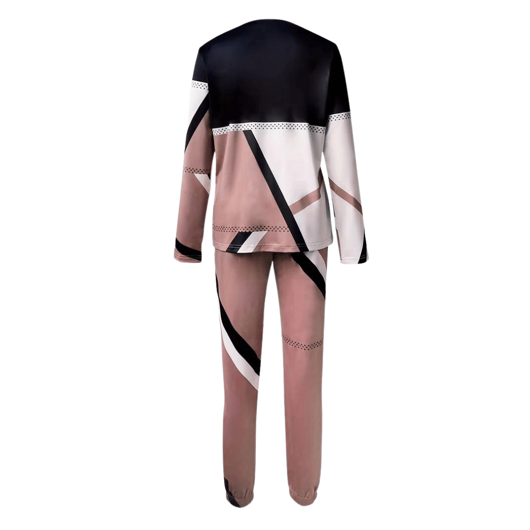 Cozy Geometric Pattern Sleepwear Set