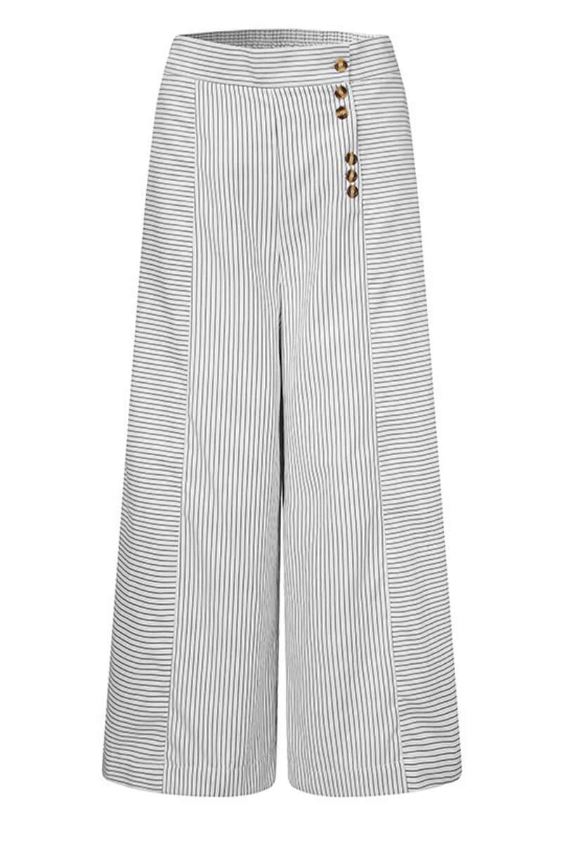 Fashionable Vertical Stripe High Waist Pants