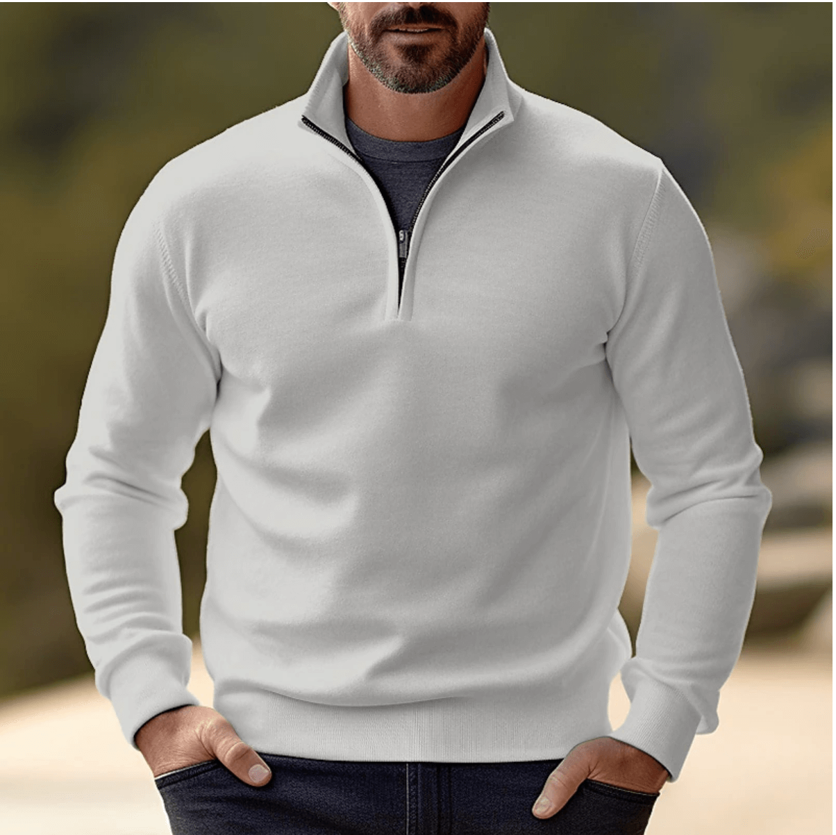 Men's Lightweight Crew Neck Sweater - Warm Cozy Layering