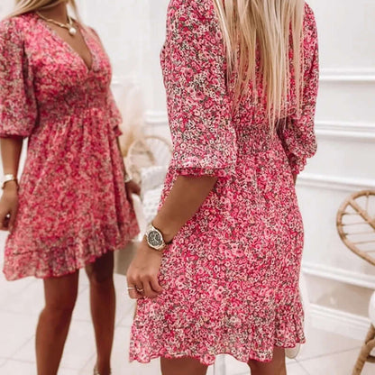 Chic Floral Short Dress