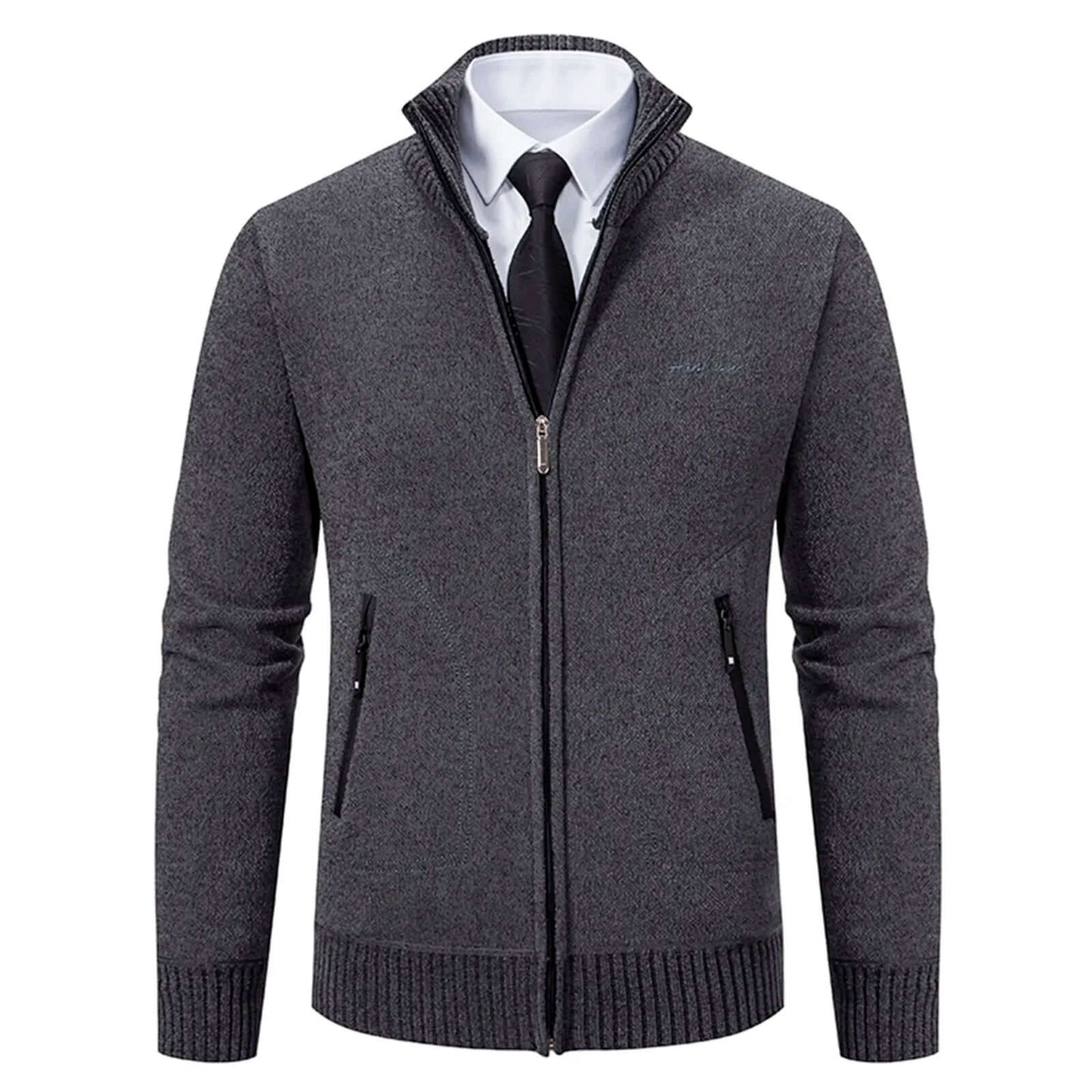Men's Soft Crew Neck Sweater Cardigan