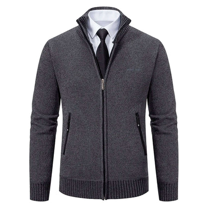 Men's Soft Crew Neck Sweater Cardigan