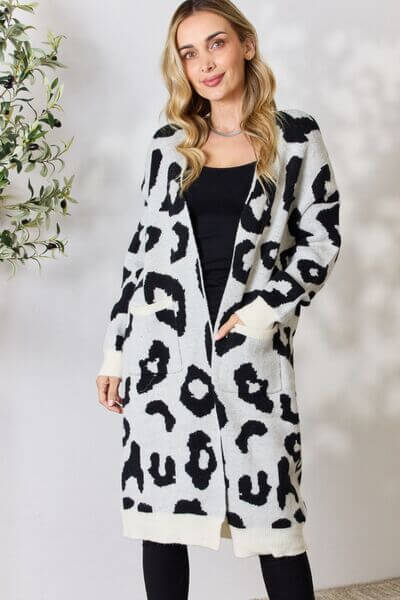 Soft Leopard Long Cardigan for Women - Luxivelle