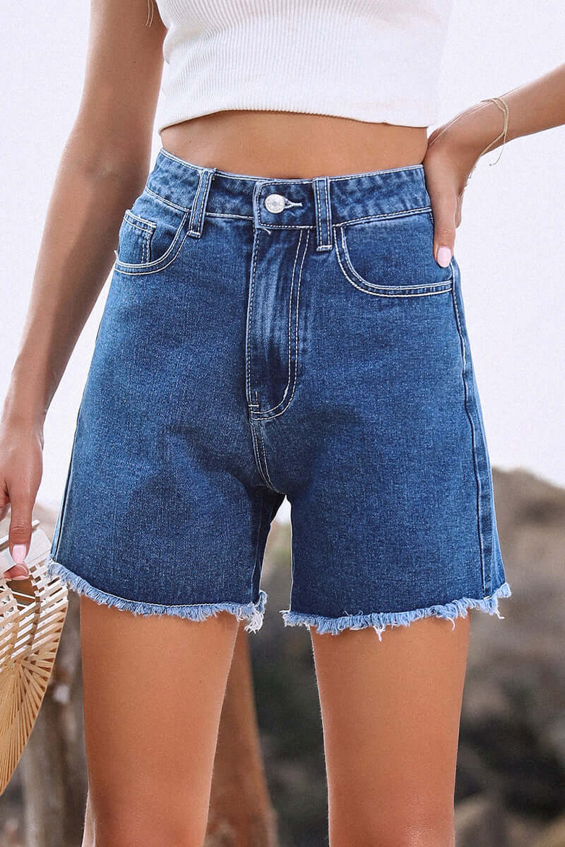 Classic Dark Blue Jean Shorts