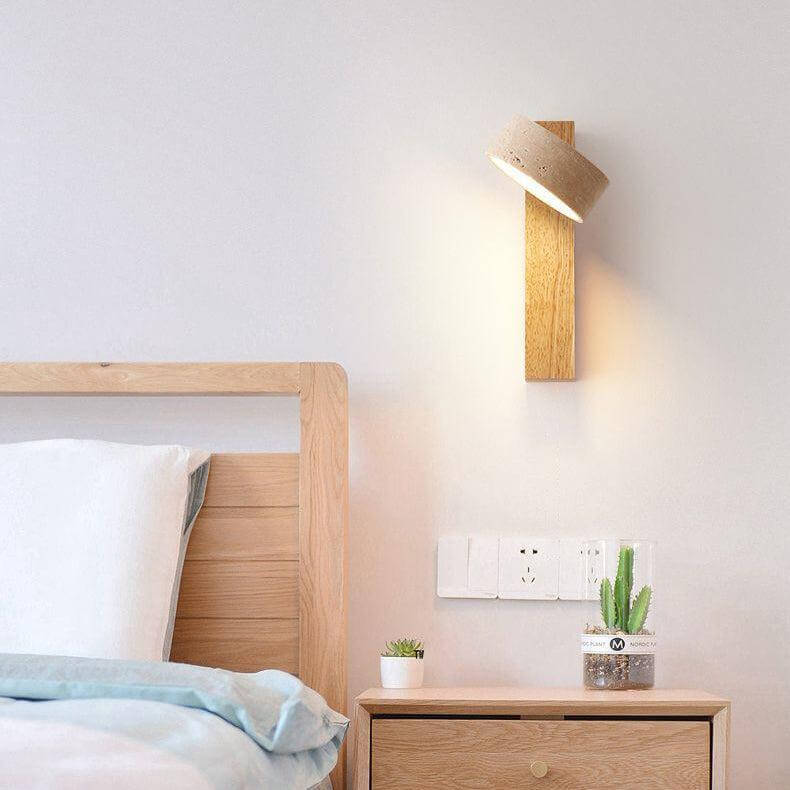 Adjustable Natural Wood LED Wall Light