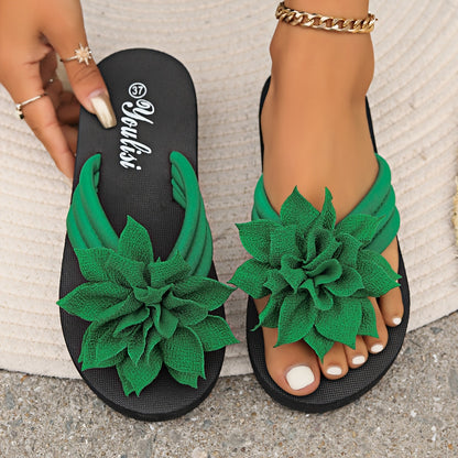 Colorful Floral Flip Flop Sandals