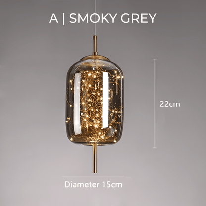 Warm Bronze Multi Light Pendant Lamp