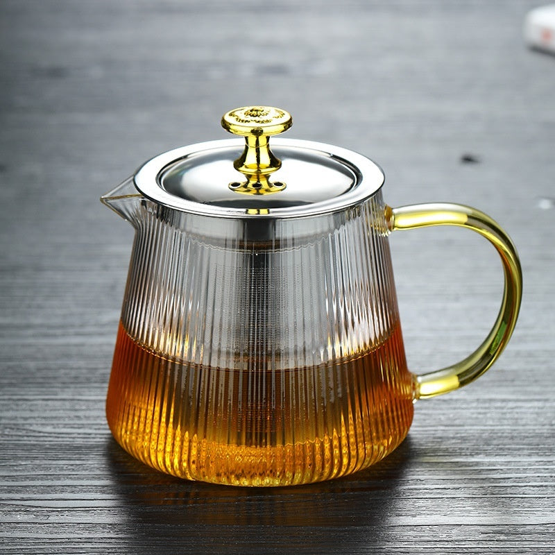 Clear Borosilicate Glass Teapot - Sleek Design